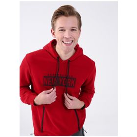 Aeropostale E-LAST Bordo Kapüşon Yaka Baskılı Erkek Sweatshirt