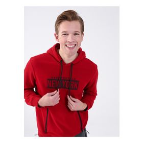 Aeropostale E-LAST Bordo Kapüşon Yaka Baskılı Erkek Sweatshirt
