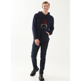 Aeropostale E-WORD Lacivert Kapüşon Yaka Nakışlı Erkek Sweatshirt
