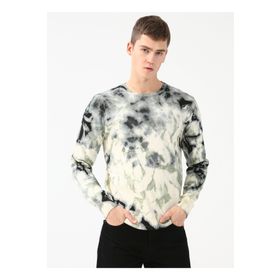Aeropostale E-YATIK Bisiklet Yaka Batik Yeşil Erkek Kazak