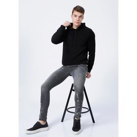 Aeropostale I-Edpk120 Normal Bel Skinny Fit Düz Antrasit Erkek Denim Pantolon
