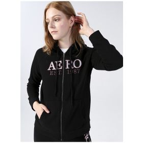 Aeropostale K-3009 Siyah Kapüşon Yaka Baskılı Kadın Sweatshirt