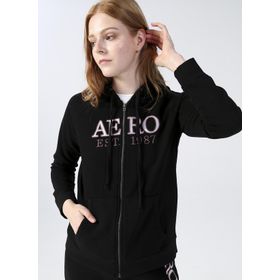 Aeropostale K-3009 Siyah Kapüşon Yaka Baskılı Kadın Sweatshirt