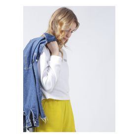 Aeropostale K-Gaia-Y Kapüşonlu Crop Baskılı Ekru Kadın Sweatshirt