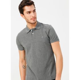 Aeropostale Polo Yaka Antrasit Melanj Erkek T-Shirt