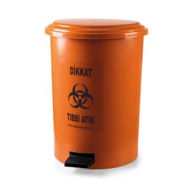 Afacan 30 lt Turuncu Tıbbi Atık Kovası