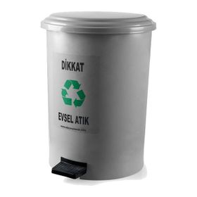 Afacan 40 lt Gri Tıbbi Atık Kovası