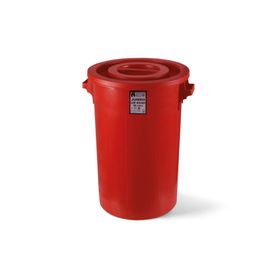 Afacan 90 lt Jumbo Kırmızı Kapaklı Yuvarlak Çöp Kovası