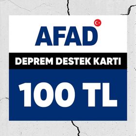 Afad 100 TL Deprem Bölgelerine Yardım Kartı