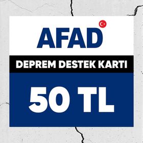 Afad 50 TL Deprem Bölgelerine Yardım Kartı