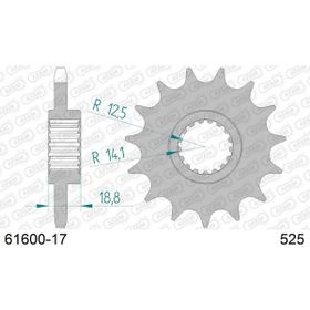 Afam Aprilia Capanord 1000/RSV/RST 1000 525 Çelik Ön Dişli