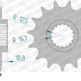 Afam Aprilia Capanord 1000/RSV/RST 1000 525 Çelik Ön Dişli