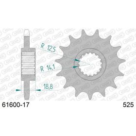 Afam Aprilia Capanord 1000/RSV/RST 1000 525 Çelik Ön Dişli