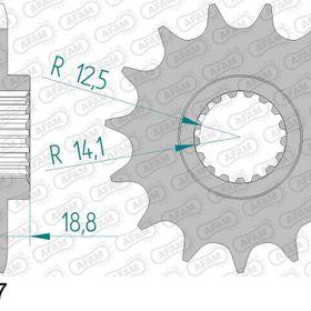 Afam Aprilia Capanord 1000/RSV/RST 1000 525 Çelik Ön Dişli