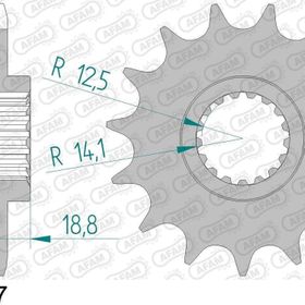 Afam Aprilia Capanord 1000/RSV/RST 1000 525 Çelik Ön Dişli