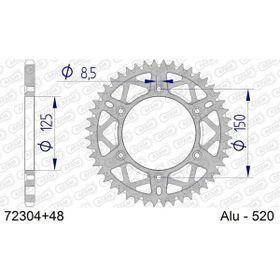 Afam Husqvarna TC250 14-16 520 S/C Alüminyum Arka Dişli