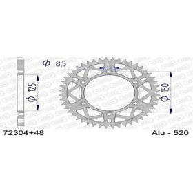 Afam Husqvarna TC250 14-16 520 S/C Alüminyum Arka Dişli