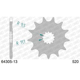 Afam Husqvarna TC250 520 Çelik Ön Dişli