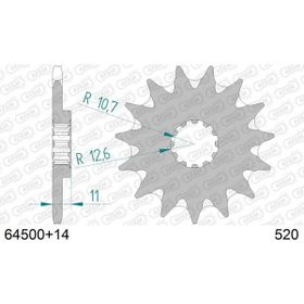 Afam Husqvarna TE250/TE450 520 Çelik Ön Dişli
