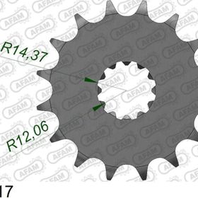 Afam Kawasaki ZZR-1400 530 Çelik Ön Dişli