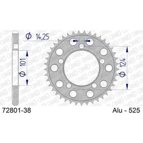 Afam KTM 1190 RC8 525 Alüminyum Arka Dişli