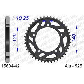 Afam Suzuki GSR750 525 Aluminyum Arka Dişli