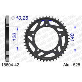Afam Suzuki GSR750 525 Aluminyum Arka Dişli