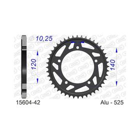 Afam Suzuki GSR750 525 Aluminyum Arka Dişli