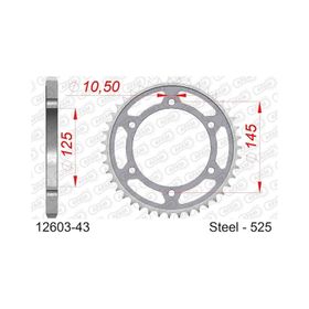Afam Yamaha TDM850 525 Çelik Arka Dişli