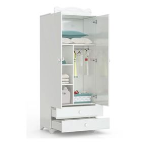Afilli Bdlp 058 Beyaz 2 Kapılı 2 Çekmeceli Dolap