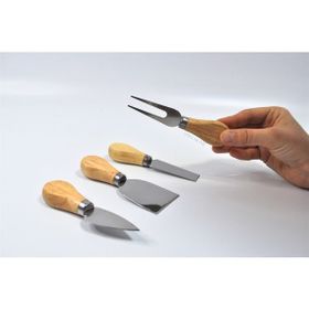 Afilli Home Bambu Saplı Çelik 4'lü Peynir Servis Bıçağı