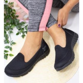 Afilli Memory Foam Siyah Bağcıksız Kadın Günlük Spor Ayakkabı