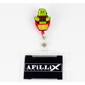 Afillix Concept Kaktüs Tasarım Ahşap Yoyo ve Şeffaf Kart Koruyucu Yaka Kartı