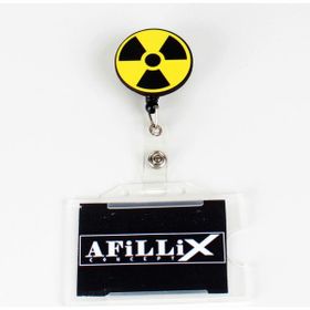 Afillix Concept Radyasyon Tasarım Ahşap Yoyo Şeffaf Kart Koruyucu Yaka Kartı