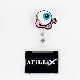 Afillix Concept Renkli Ahşap Göz Tasarım Şeffaf Yaka Kartı Yoyo & Klipsi