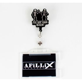 Afillix Concept Renkli Ahşap I Have Got Your Back Tasarım Şeffaf Yaka Kartı Yoyo & Klipsi
