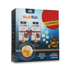 Afk Multifish Omega 3 Multivitamin 2x150 ml Şurup Balık Yağı