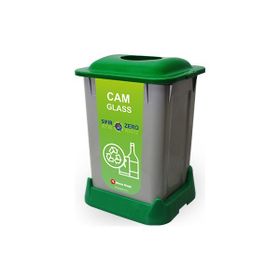 Aform 50 lt Yeşil Naturel Cam Atık Kovası