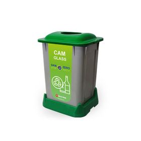Aform 50 lt Yeşil Naturel Cam Atık Kovası