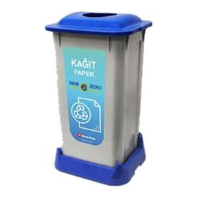 Aform 70 lt Mavi Naturel Kağıt Atık Kovası