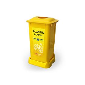 Aform 70 lt Sarı Orj. Plastik Atık Kovası