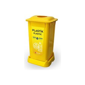 Aform 70 lt Sarı Orj. Plastik Atık Kovası