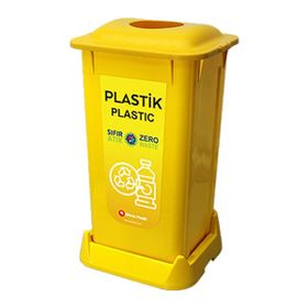 Aform 70 lt Sarı Orj. Plastik Atık Kovası