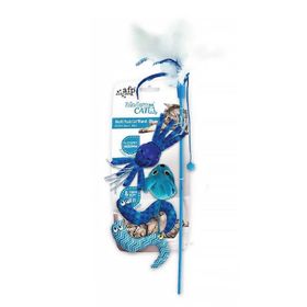 AFP Modern Cat 5 Oyuncaklı Mavi Peluş Kedi Oltası