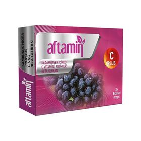 Aftamin Kara Mürver Çinko Propolisli 24 Pastil