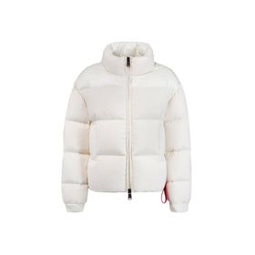 After Label TURKUN7864-1 Beyaz Fermuarlı Kaz Tüyü Kadın Mont