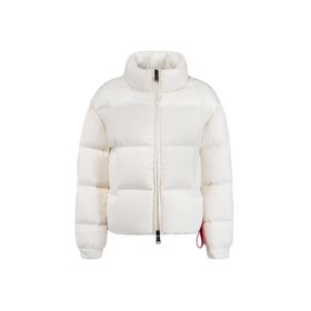 After Label TURKUN7864-1 Beyaz Fermuarlı Kaz Tüyü Kadın Mont