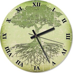 Ağaç ve Kökleri Tasarım Duvar Saati