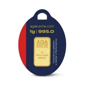 AgaKulche 1 Gram Altın 995 24 Ayar Külçe Altın