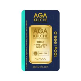 AgaKulche 100 gr Altın 995 24 Ayar Külçe Altın